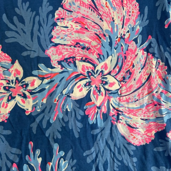 Lilly Pulitzer Pink and Blue Patterned Top - Picture 2 of 6